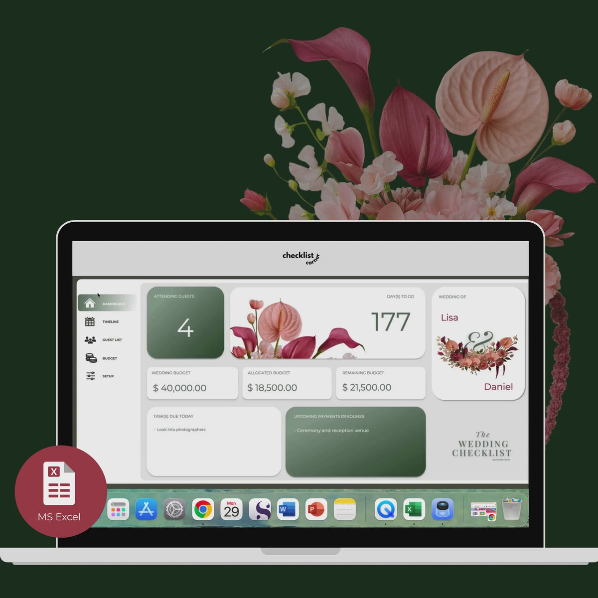 Bundle: The Wedding Planners | Fillable PDF & Excel